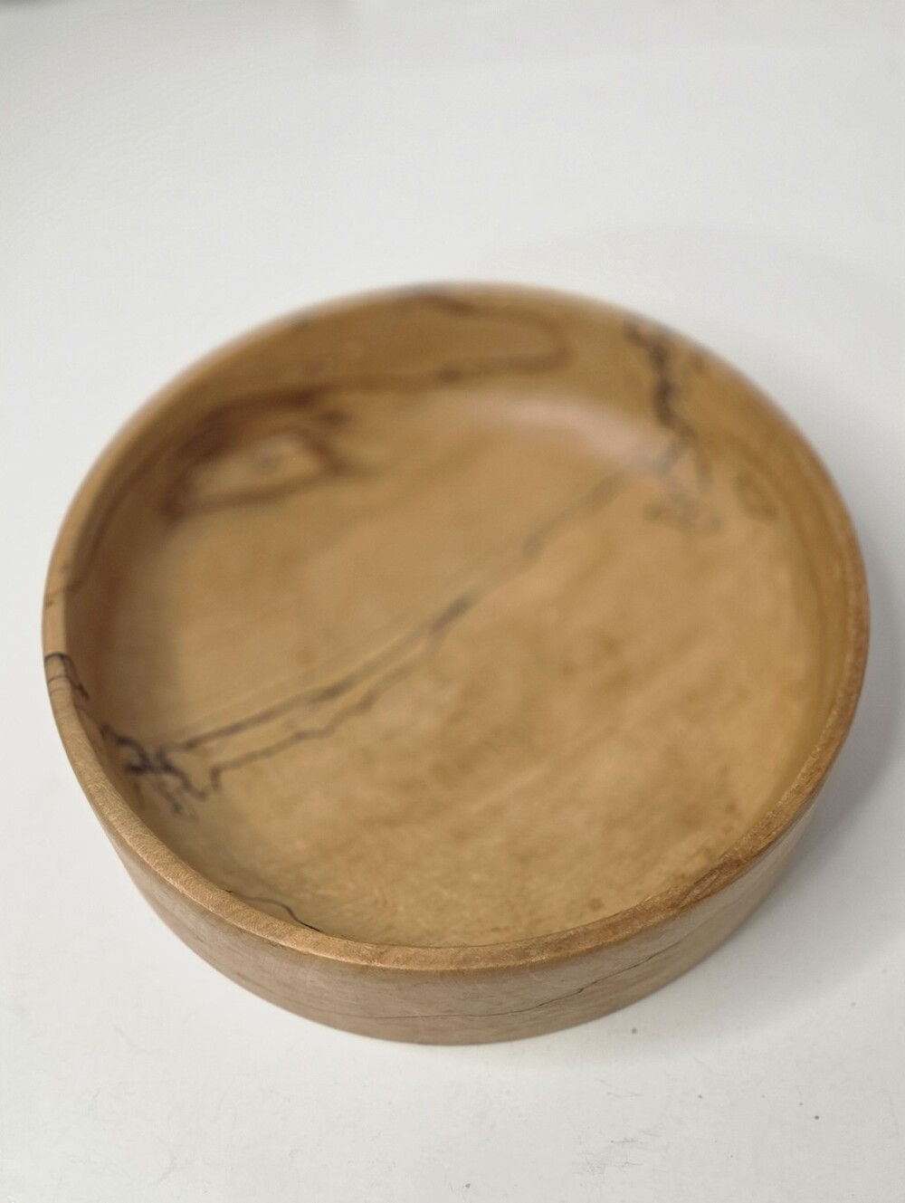 spalted handturned beech bowl organic natural details 8in round handmade